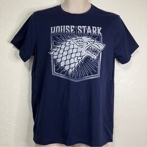 Game of Thrones House Stark Blue T-Shirt Mens Medium Cotton